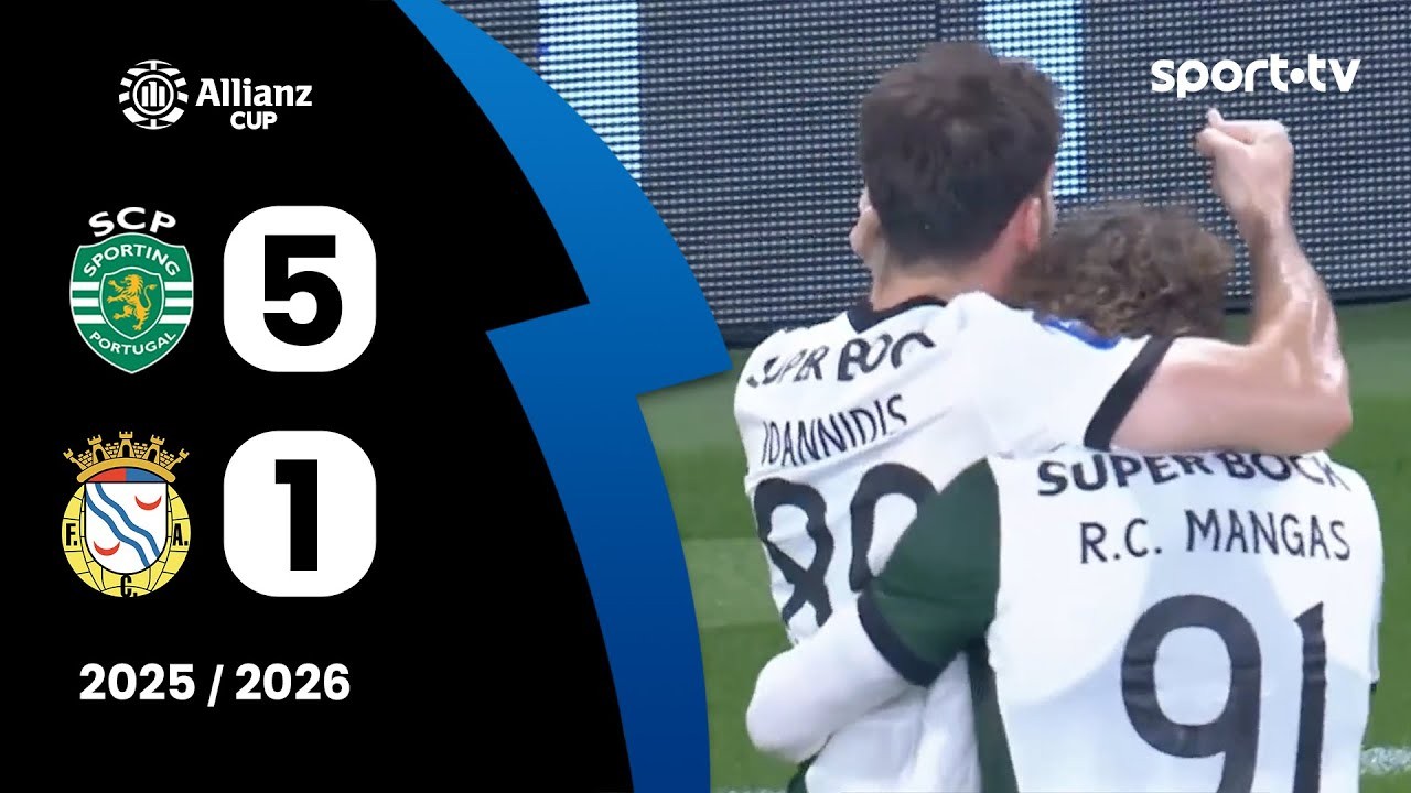 #ไฮไลท์ฟุตบอล [ สปอร์ติ้ง ลิสบอน 5 - 1 เอฟซี อัลแวร์ก้า ] โปรตุเกส ลีก คัพ 2025/29.10.68