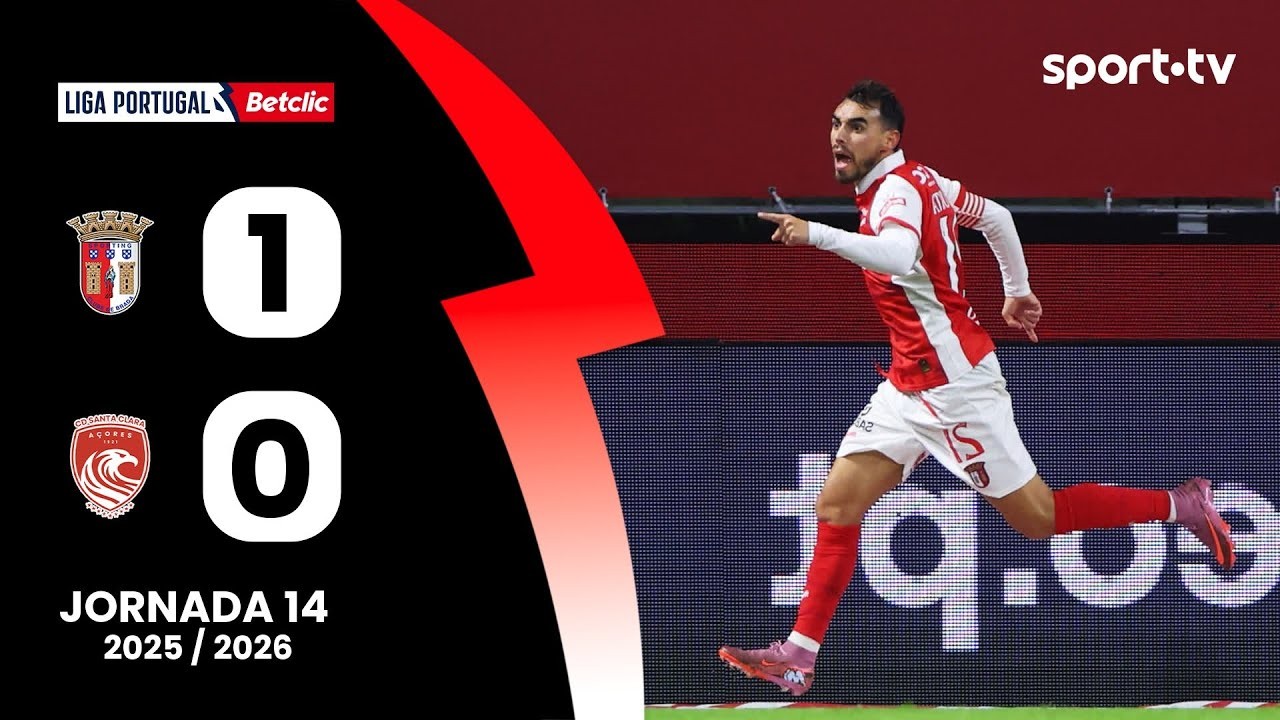 #ไฮไลท์ฟุตบอล [ สปอร์ติ้ง บราก้า 1 - 0 ซานตาคลาร่า ] พรีไมร่า ลีก้า โปรตุเกส 2025/16.12.68