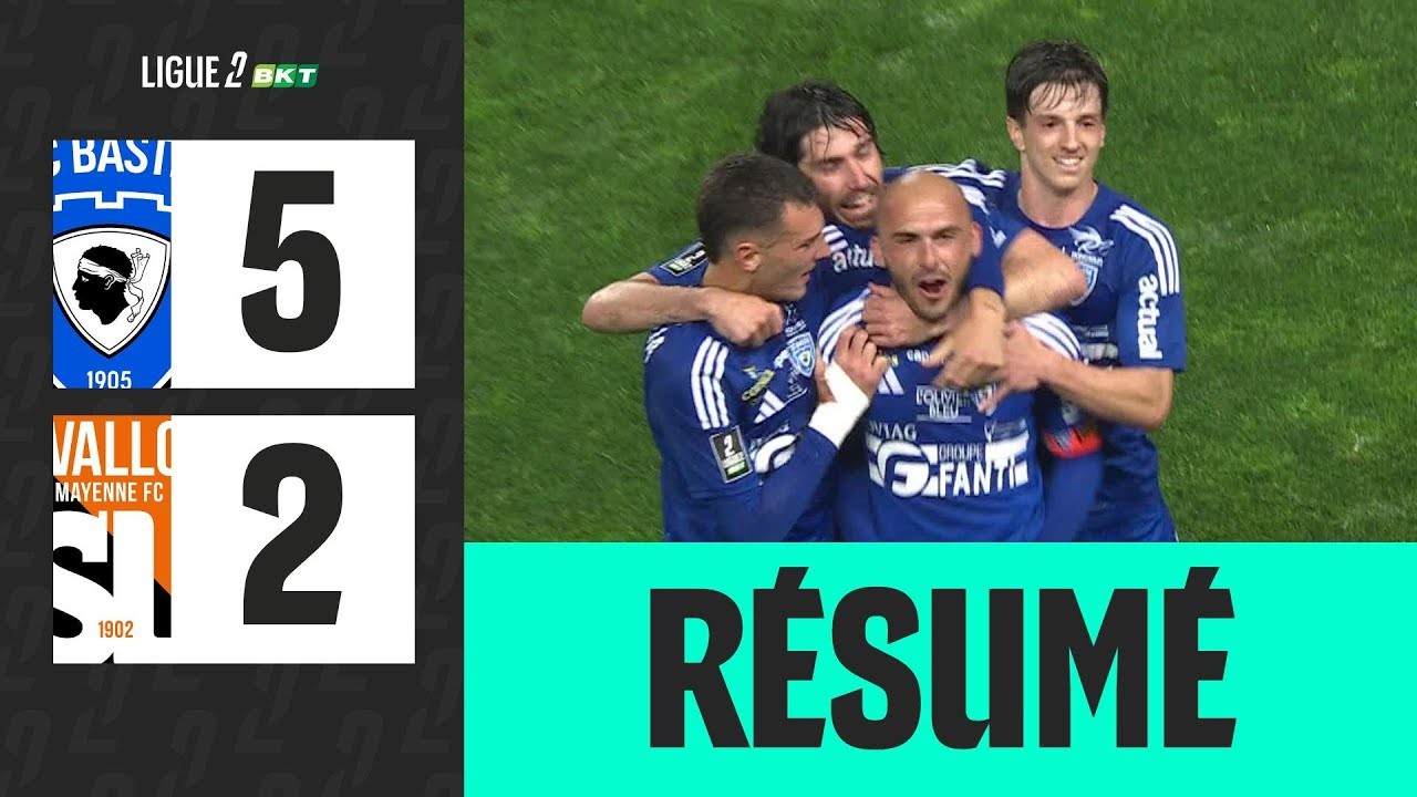 #ไฮไลท์ฟุตบอล [ บาสเตีย 5 - 2 ลาวาล ] ลีกเดอซ์ ฝรั่งเศส 2025/15.4.68