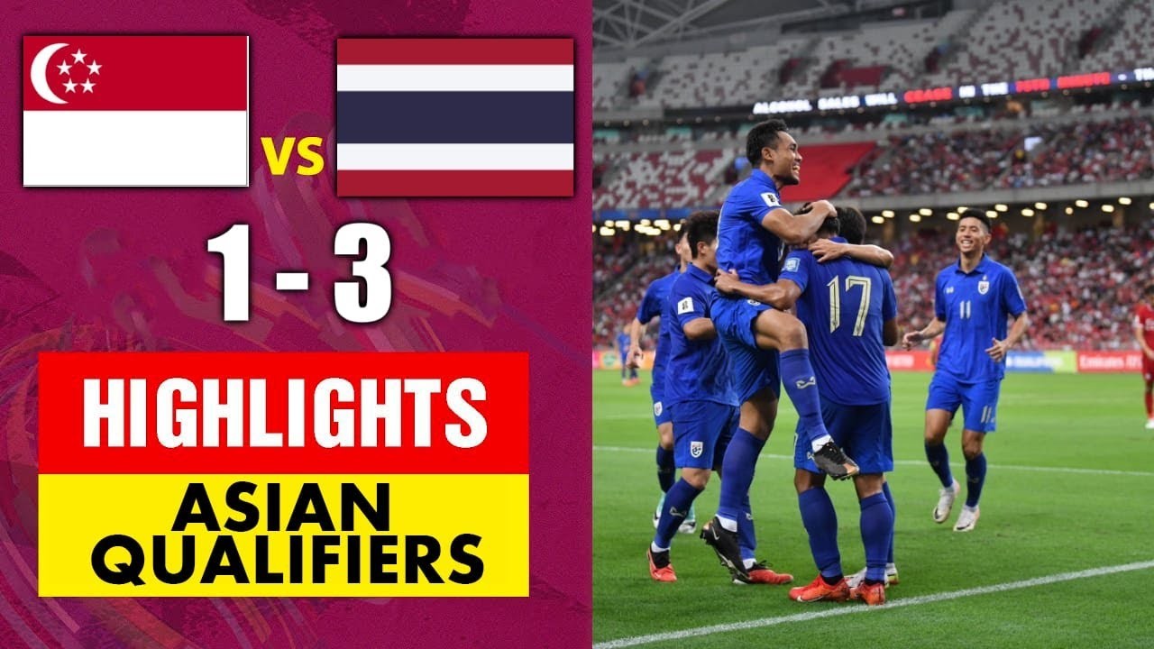 #ไฮไลท์ฟุตบอล [ สิงคโปร์ 1 - 3 ไทย ] ฟุตบอลโลก รอบคัดเลือก โซนเอเชีย 2023/22.11.66