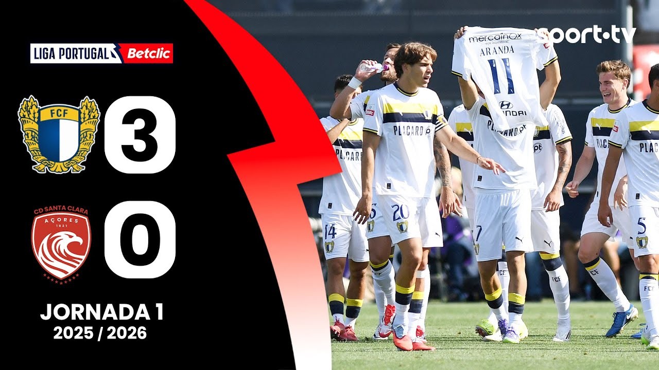 #ไฮไลท์ฟุตบอล [ ฟามาลิเคา 3 - 0 ซานตาคลาร่า ] พรีไมร่า ลีก้า โปรตุเกส 2025/11.8.68